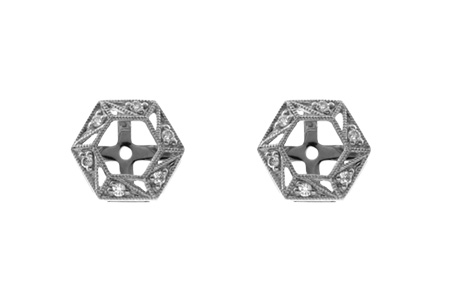 B009-63557: EARRING JACKETS .08 TW (FOR 0.50-1.00 CT TW STUDS)