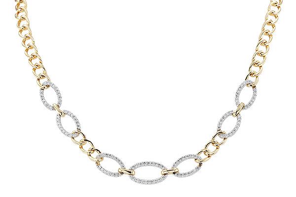 K283-20856: NECKLACE 1.12 TW (17")(INCLUDES BAR LINKS)