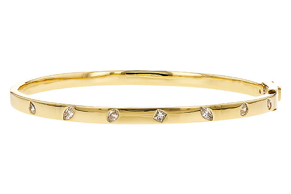 A283-25402: BANGLE .35 TW FANCY CUT DIAMONDS