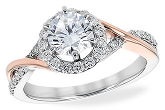 B198-71748: LDS SEMI DIA RG .31 TW (WG RG/ROSE TRIM)