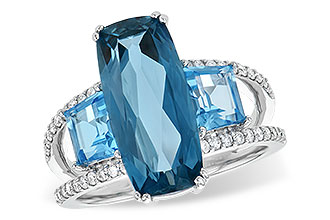 B199-60857: LDS RG 6.40 TW BLUE TOPAZ 6.67 TGW