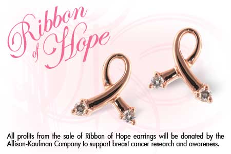 E009-63593: PINK GOLD EARRINGS .07 TW