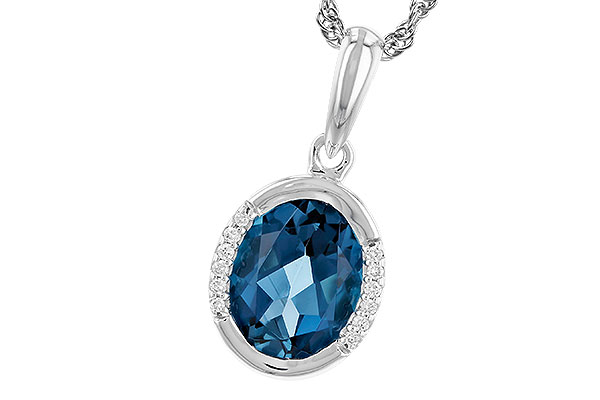 G283-22702: NECK 1.90 TW LONDON BLUE TOPAZ 1.93 TGW (9x7 LBT)