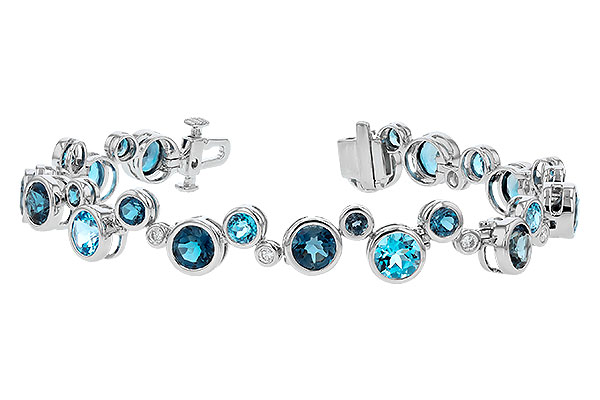 G283-23556: BRACELET 15.65 TW BLUE TOPAZ 15.95 TGW