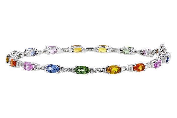 H284-11802: BRACELET 4.76 MULTI-COLOR SAPPH 5.08 TGW (7")