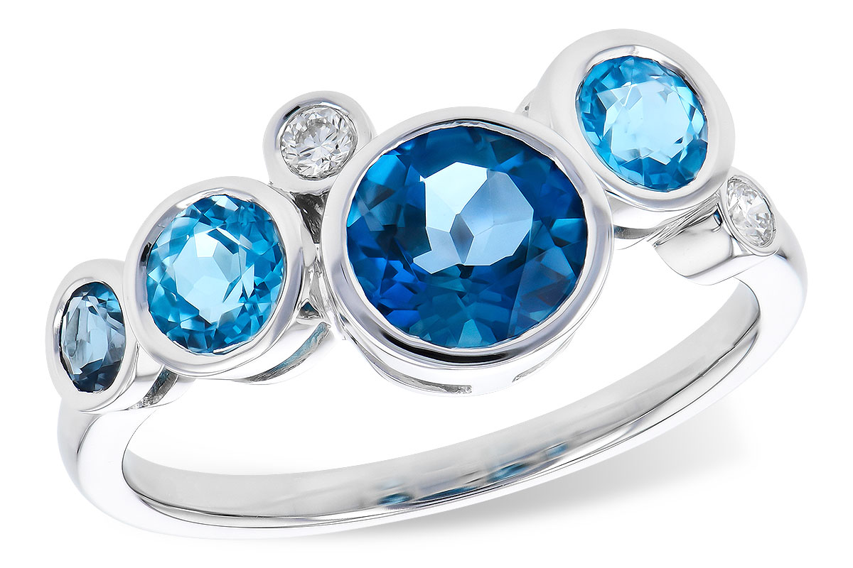 L282-34520: LDS RG 1.40 TW BLUE TOPAZ 1.45 TGW