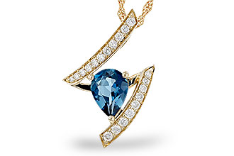 M284-10847: NECK 1.04 LONDON BLUE TOPAZ 1.23 TGW (8x6MM)